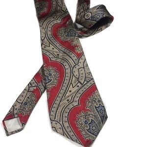 Oscar de la Renta Couture Paisley Print Silk Tie